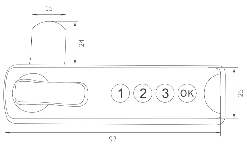CHE-042 Electronic Combination Lock thumbnail 2