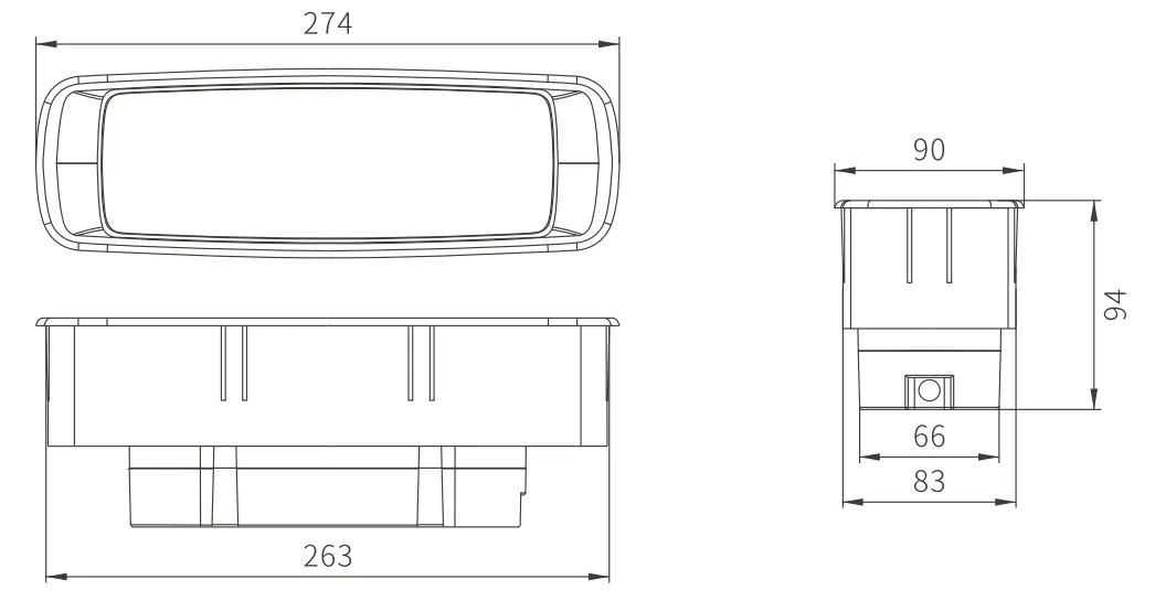 CHG-036 Long Rectangular Wood Box thumbnail 2