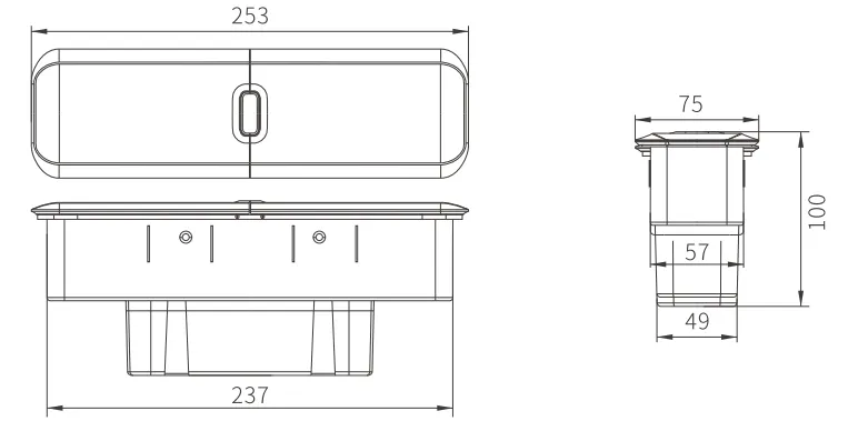 NTL01-4 Shell Dual Push-Pull Cable Box thumbnail 2